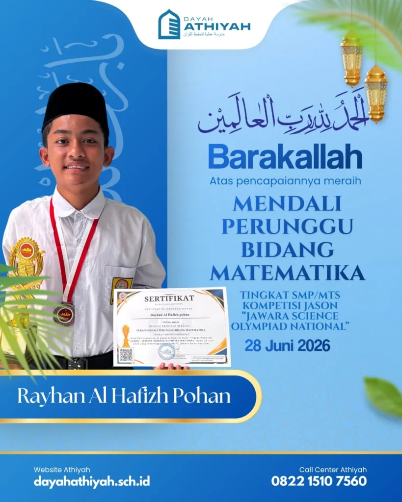 Rayhan Al Hafizh Pohan - Mendali Perunggu Bidang Matematik